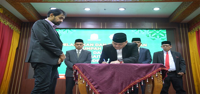 Gubernur Aceh Muzakir Manaf Lantik Ketua dan Anggota Badan Baitul Mal Aceh (BMA) Periode 2025–2030