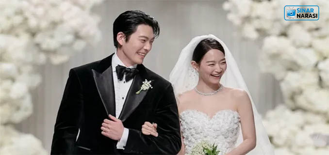 Intip Potret Pernikahan Pasangan Artis Korea Kim Woo Bin & Shin Min Ah